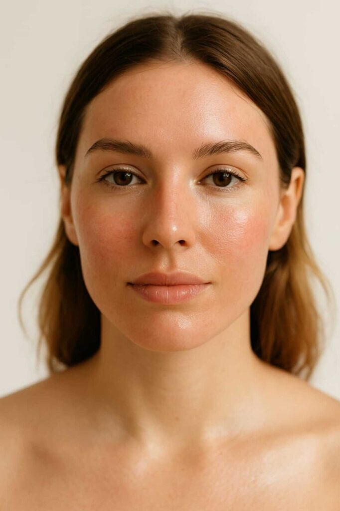 Piel ligeramente enrojecida tras sesión de microneedling, proceso normal de regeneración cutánea en Waydimar Sthetic Solution Vega Alta.