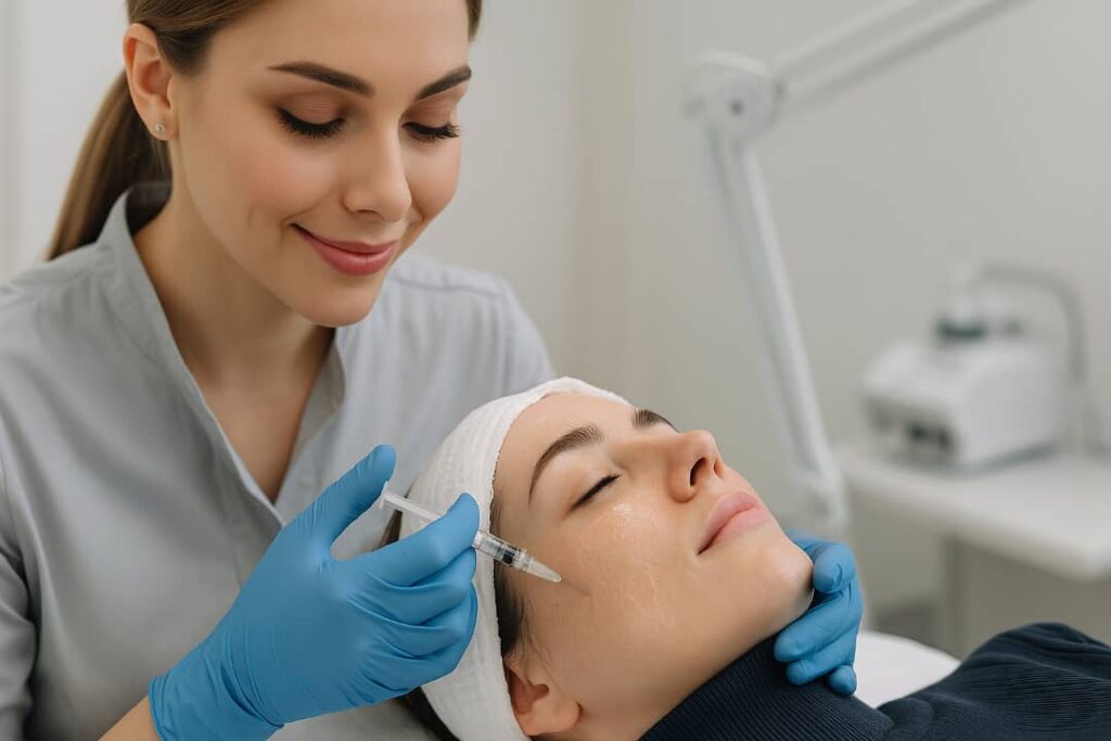 aplicación profesional de mesoterapia facial con ácido hialurónico y vitaminas en Waydimar Sthetic Solution Vega Alta