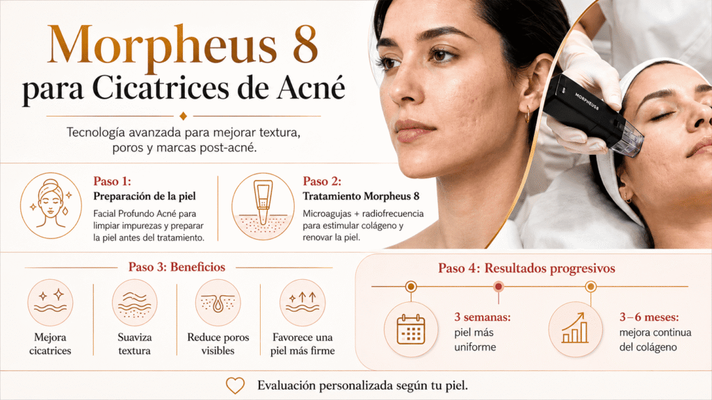 Morpheus 8 para cicatrices de acné con Facial Profundo Acné en Vega Alta