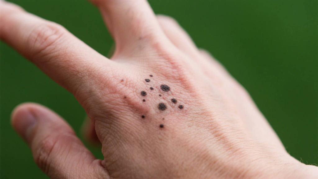Imagen ilustrativa de una verruga en la piel para facilitar su identificación.
