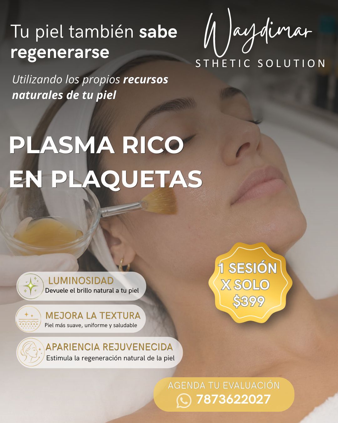 Plasma Rico en Plaquetas: 1 Sesión Facial en Vega Alta