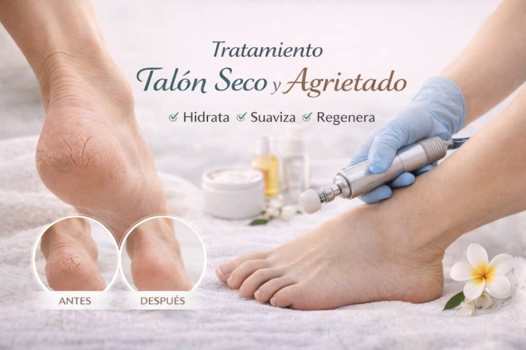 Tratamiento profesional para la reparación de talones secos y agrietados en Waydimar Sthetic