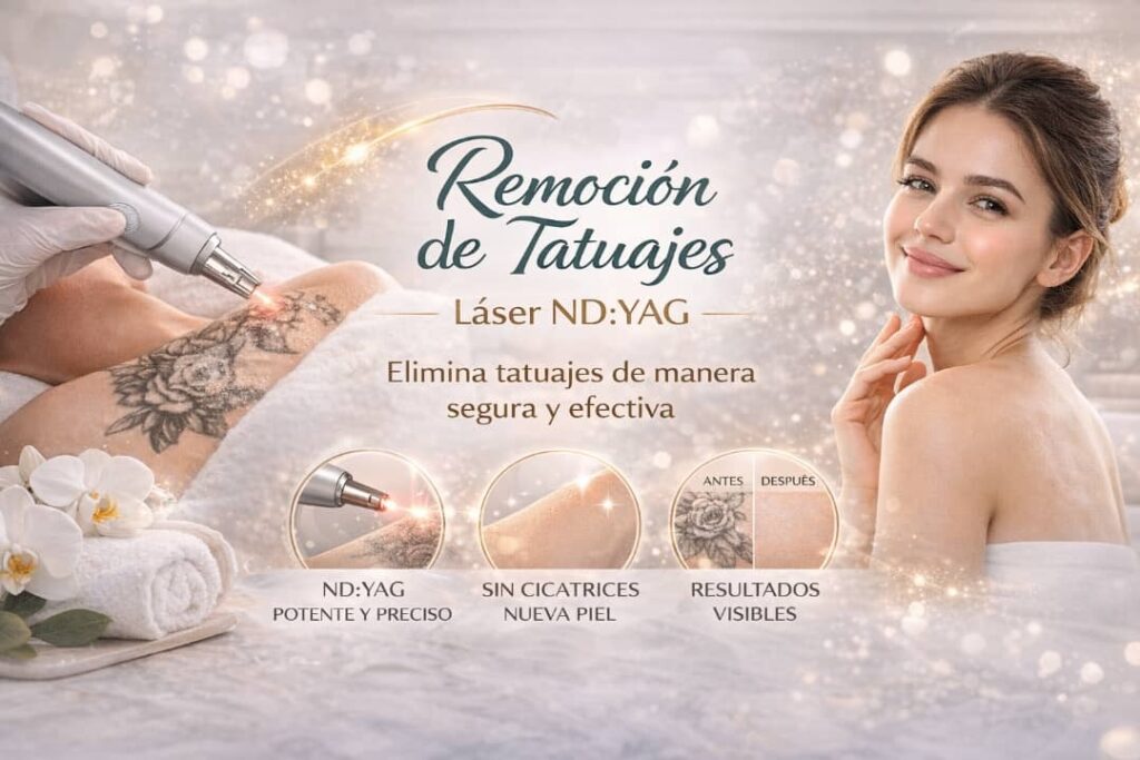 Tratamiento profesional de eliminación de tatuajes con láser seguro y efectivo en Waydimar Sthetic Solution