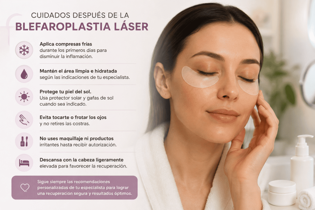 Cuidados después de la blefaroplastia láser