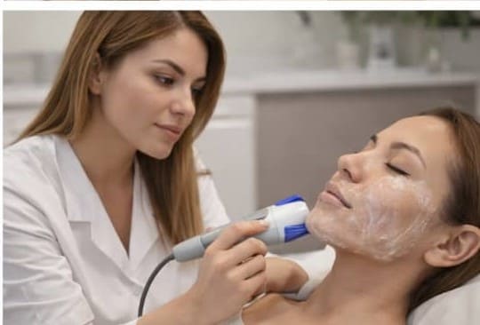 Tratamiento facial profesional para preparar la piel antes de procedimientos estéticos.