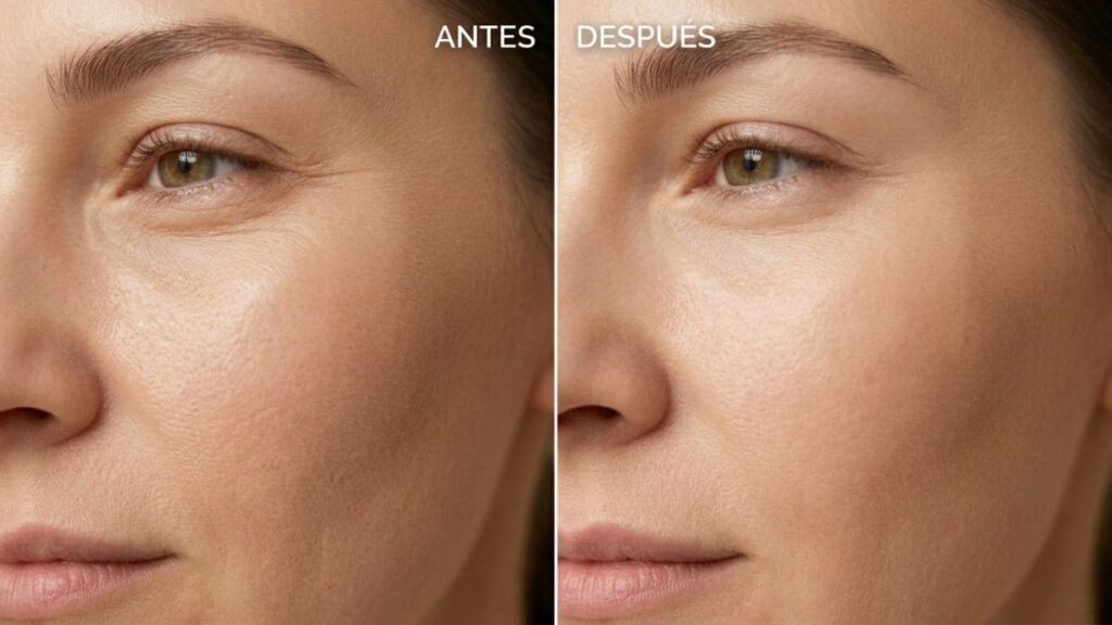 antes y después Láser CO₂ arrugas
