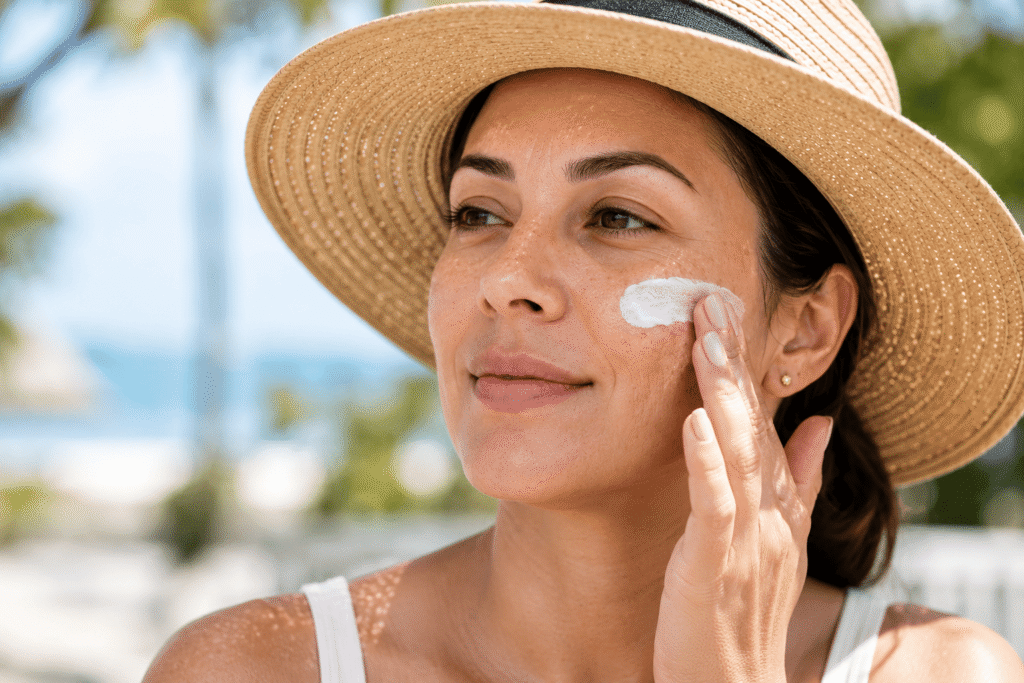 Protección solar diaria para ayudar a prevenir la reaparición del melasma.