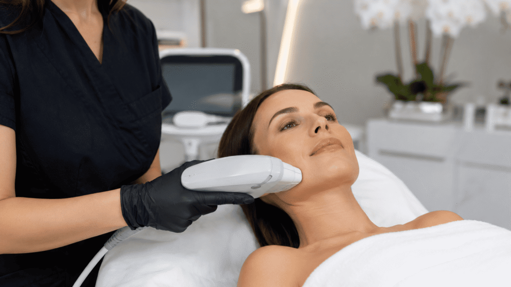 HIFU lifting facial en Vega Alta realizado en clínica estética para reafirmar y rejuvenecer la piel