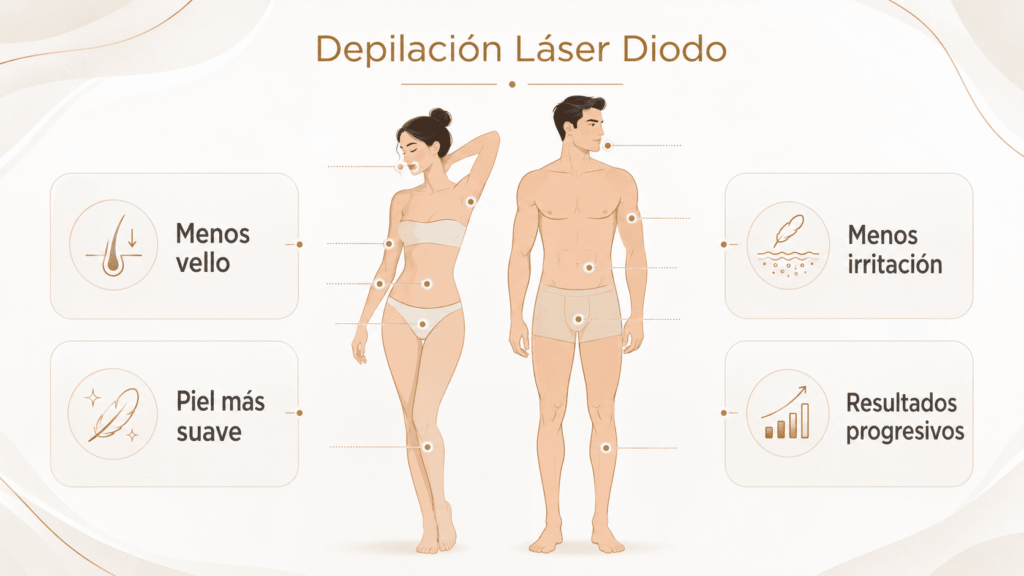 cuidados después de la depilación láser diodo