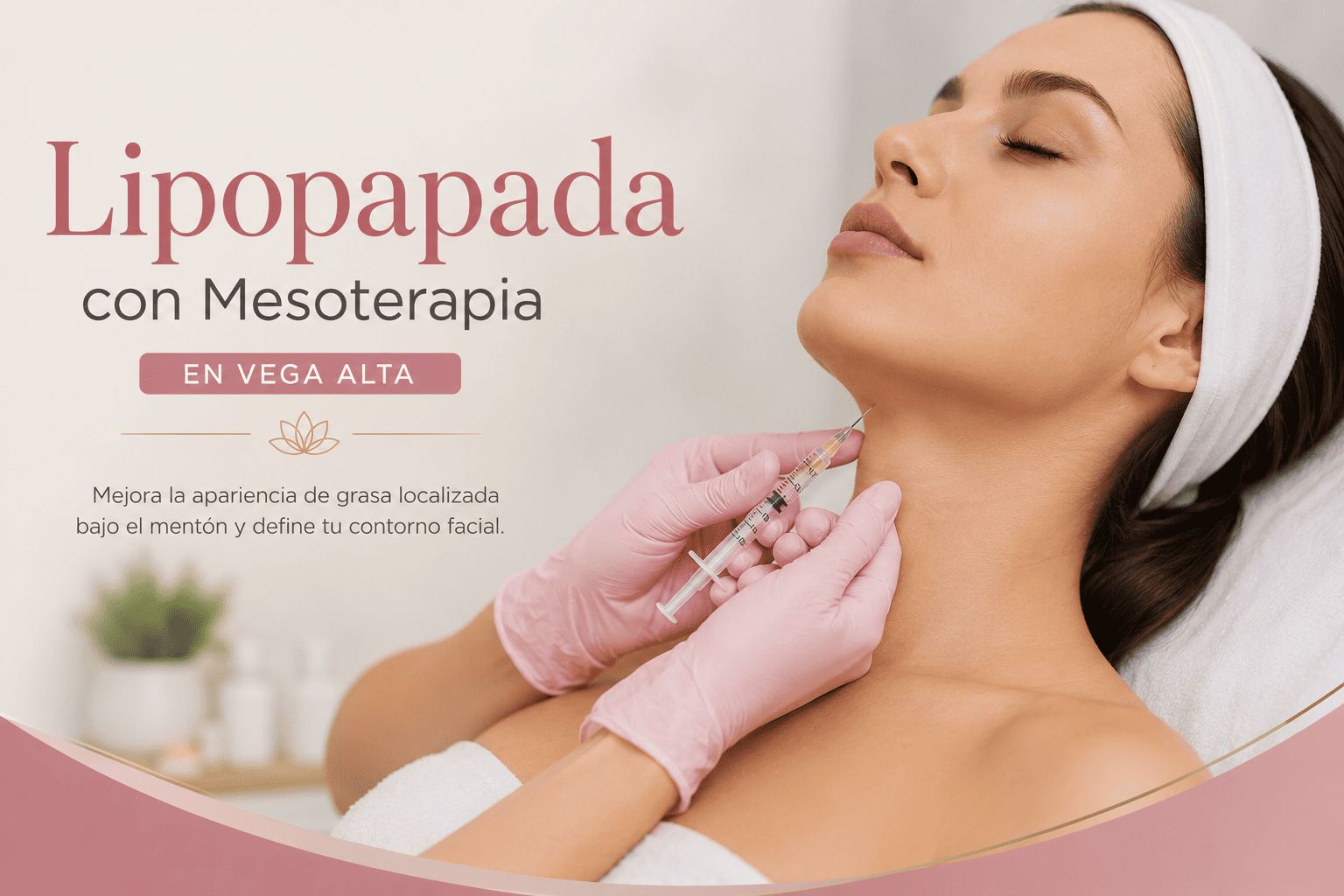 Lipopapada con mesoterapia en Vega Alta para contorno facial inferior