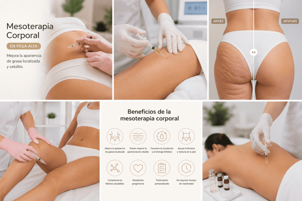 Mesoterapia corporal en Vega Alta para grasa localizada y celulitis