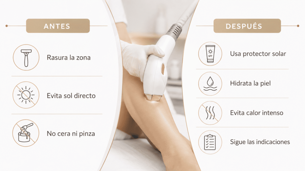 zonas de depilación láser diodo en Vega Alta