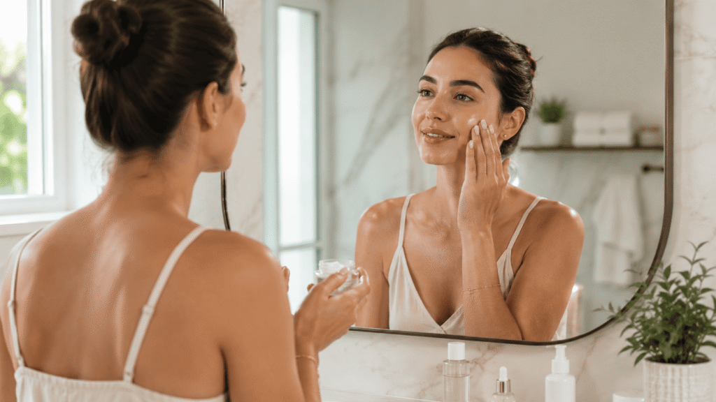 Cuidados después de una limpieza facial profunda en Vega Alta con rutina suave de hidratación y protección de la piel