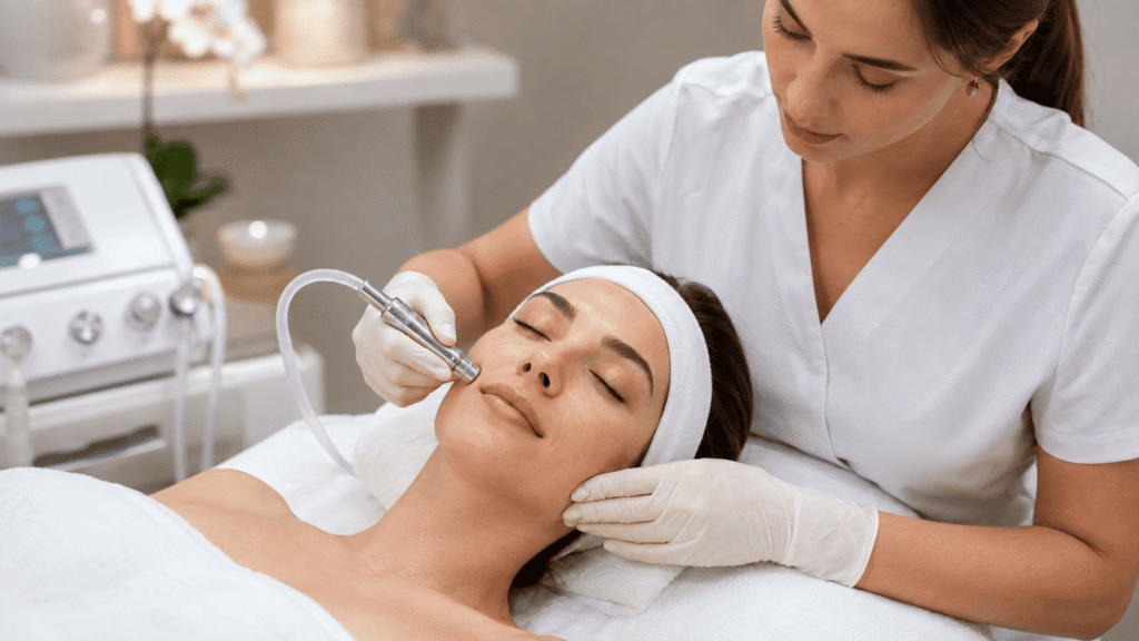 Microdermoabrasión facial en Vega Alta realizada con punta de diamante
